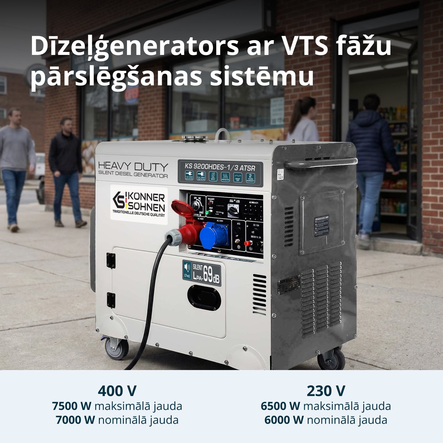 Dīzeļģenerators "Könner & Söhnen" KS 9200HDES-1/3 ATSR (EURO V)
