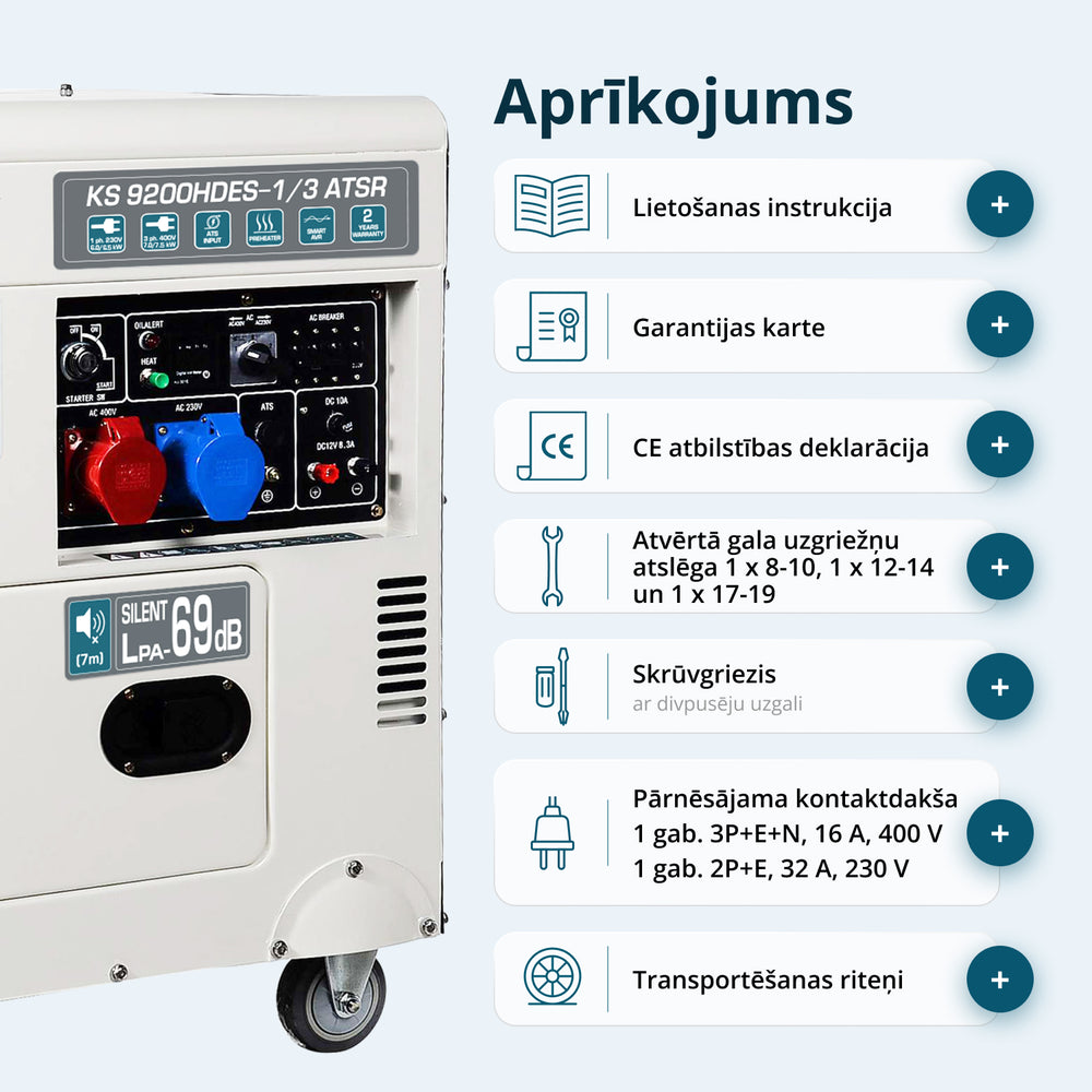 Dīzeļģenerators "Könner & Söhnen" KS 9200HDES-1/3 ATSR (EURO V)