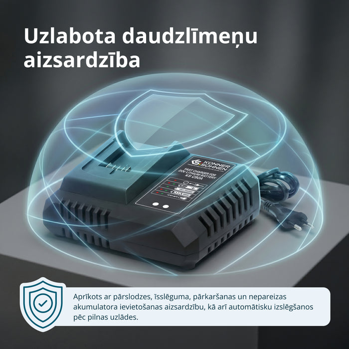 Ātrais lādētājs 20V litija akumulatoram KS C90A