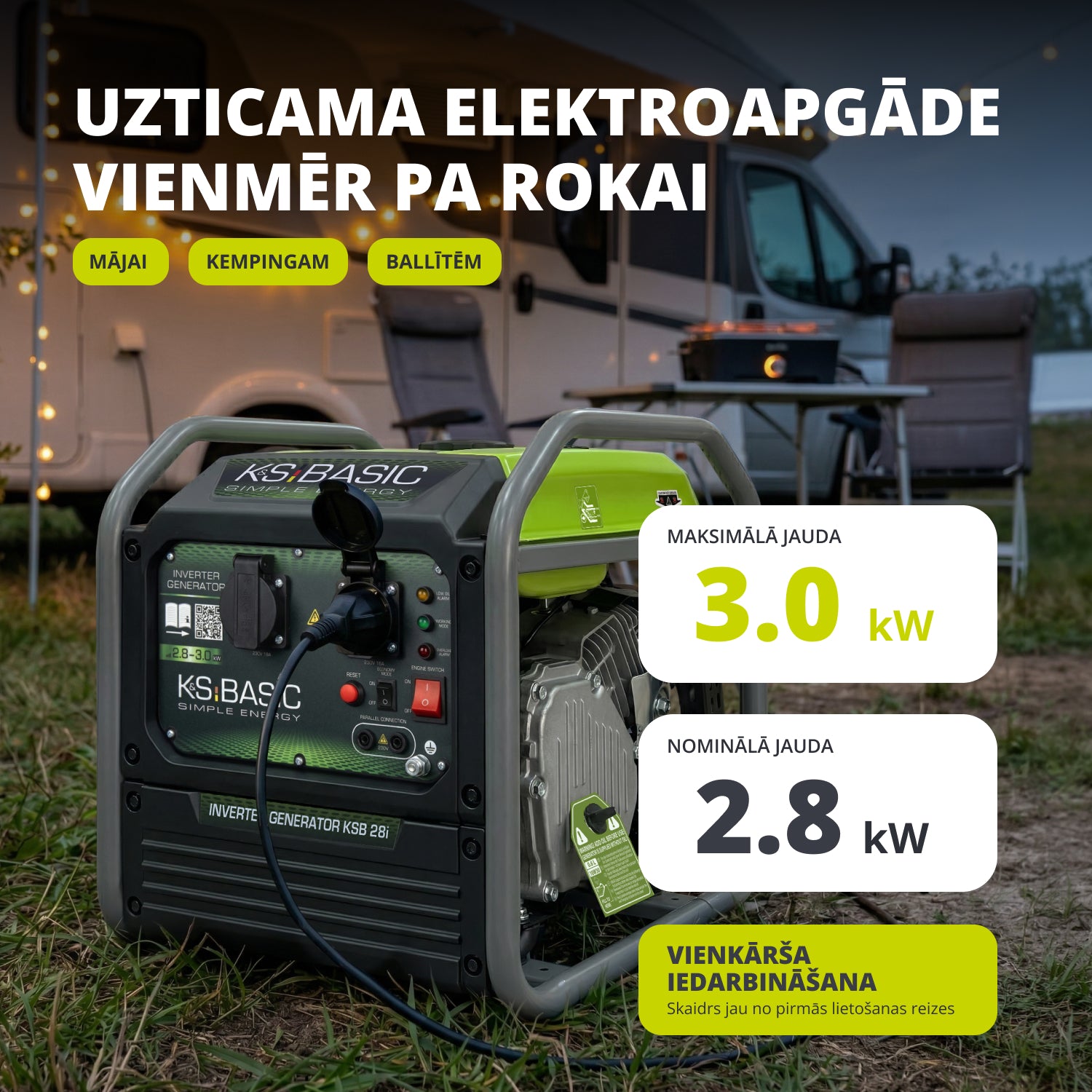 Invertora ģenerators KSB 28i