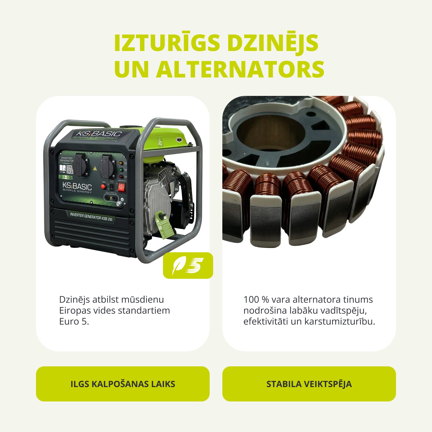 Invertora ģenerators KSB 28i