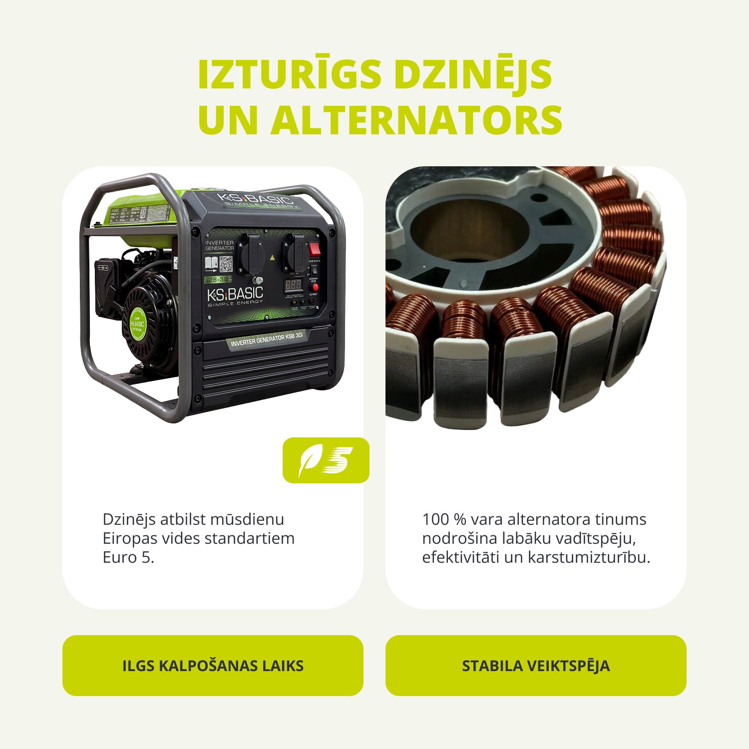 Invertora ģenerators KSB 30i