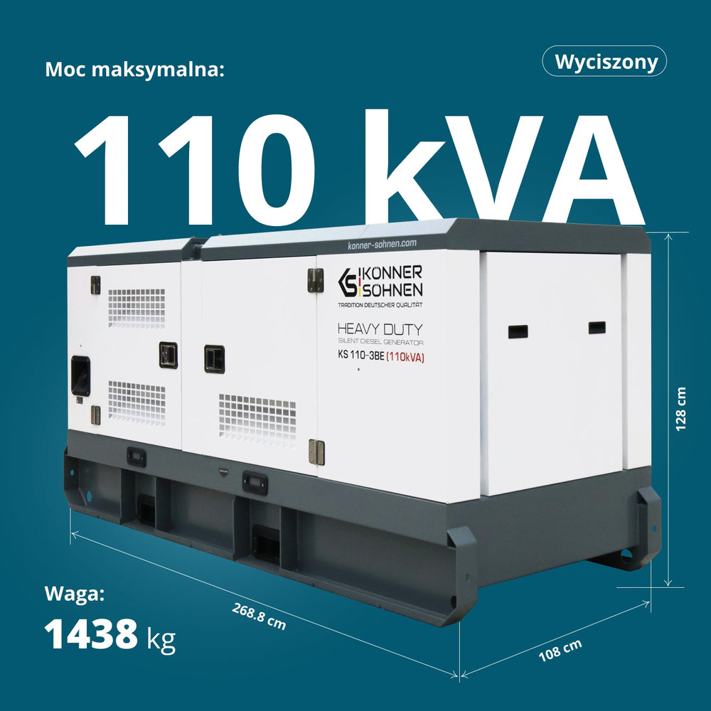 Dieselowy trójfazowy agregat prądotwórczy KS 110-3BE