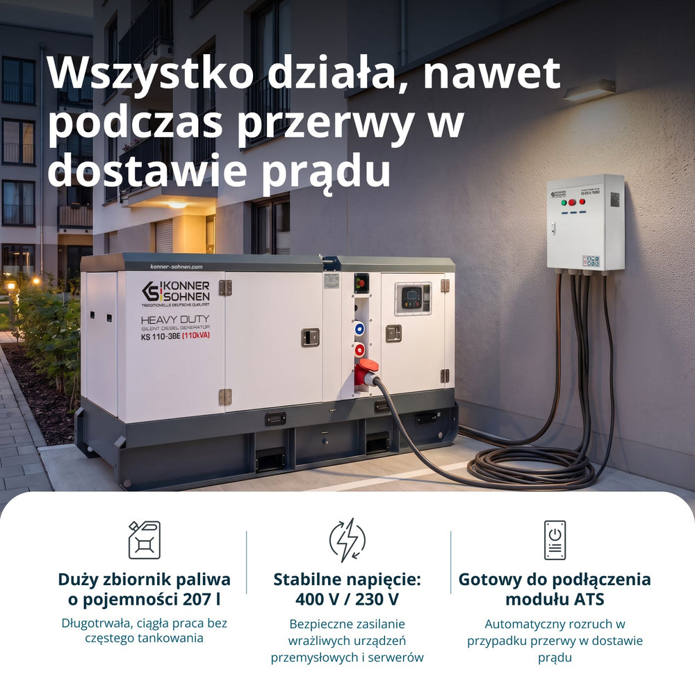Dieselowy trójfazowy agregat prądotwórczy KS 110-3BE