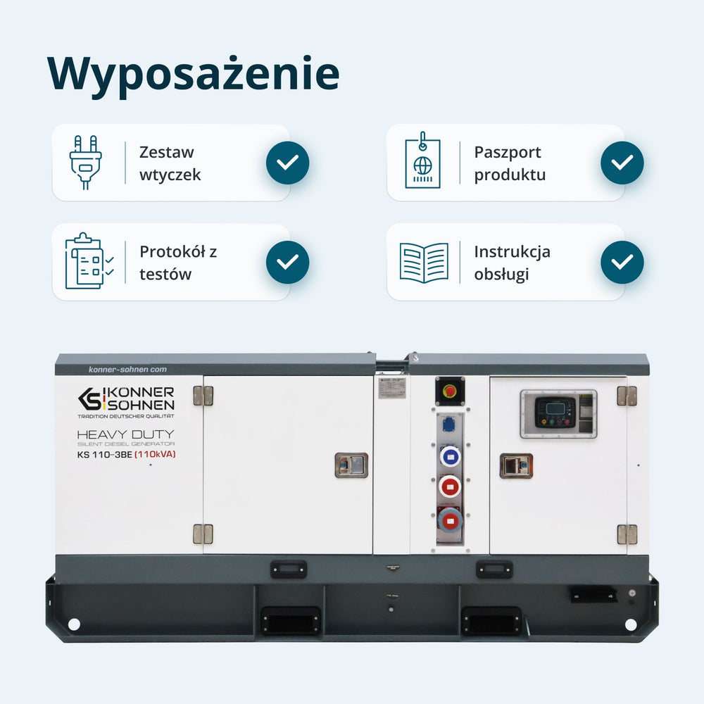 Dieselowy trójfazowy agregat prądotwórczy KS 110-3BE