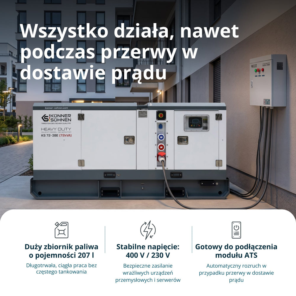 Diesla trójfazowa elektrownia KS 72-3BE