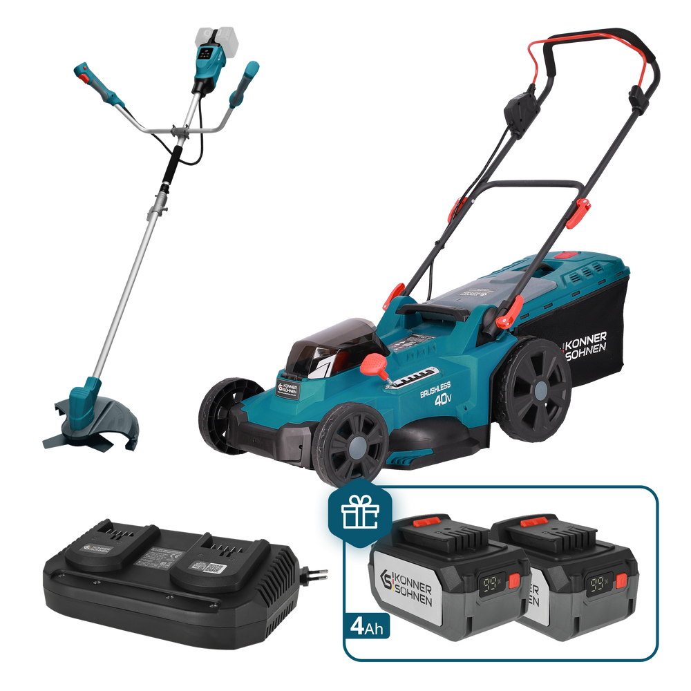 Zestaw promocyjny do pielęgnacji trawnika KS 43LM-BCT40V-SET